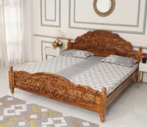 Florent Teak Wood Bed without Storage